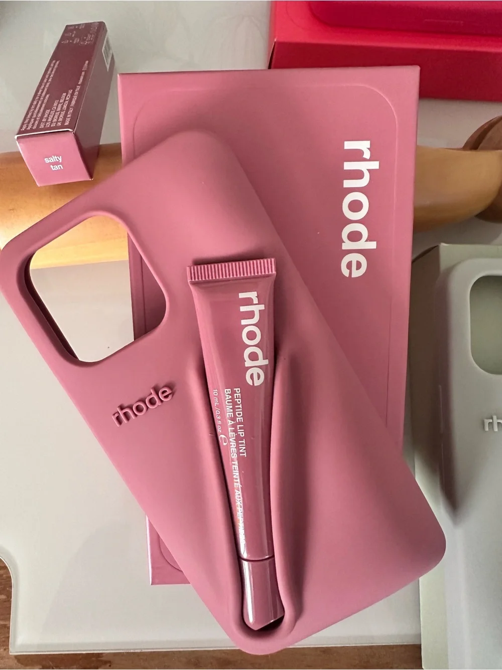 NEW Rhode Mauve Silicone Phone Case | Salty Tan NIB iPhone 15 Pro Max